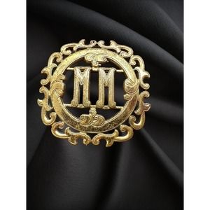 1930's Monocraft Initial Brooch "MM"